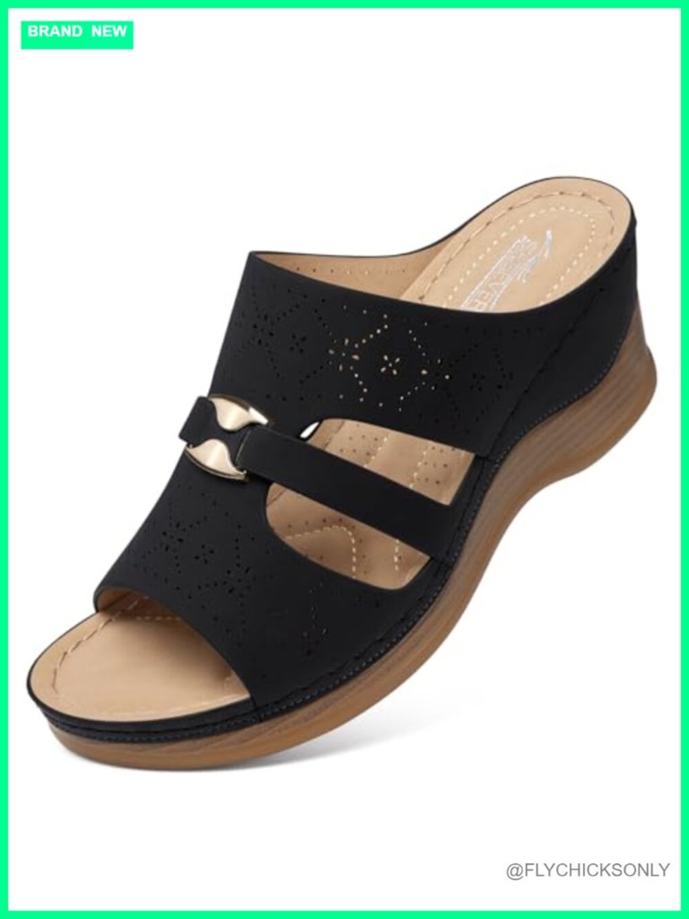 SHIBEVER Wedge Sandals for Women Slip On Comfortable Summer Dressy Sandal